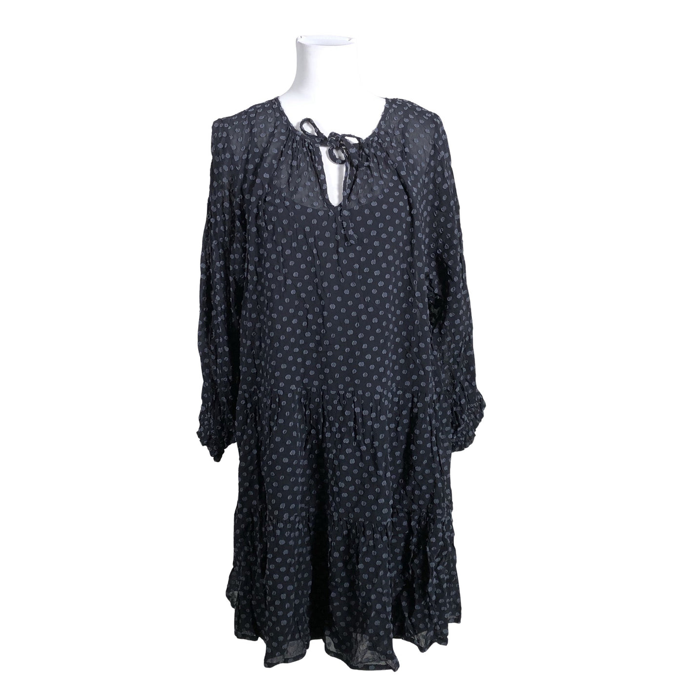 Unisex Part two - Schiffon dress, size 40 - Black (1)