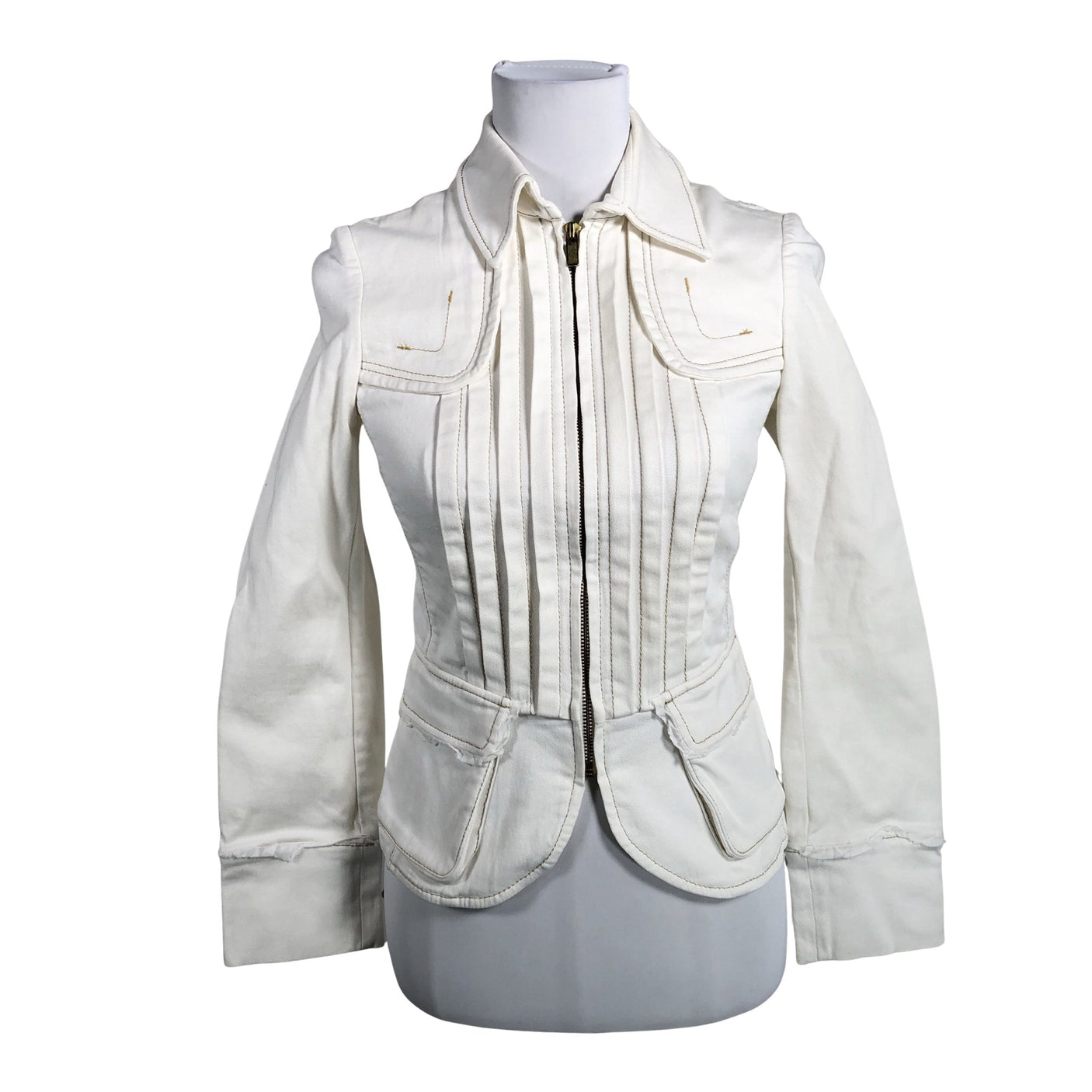 Unisex Caramelo - Denim jacket, size 36 - Natural white (1)