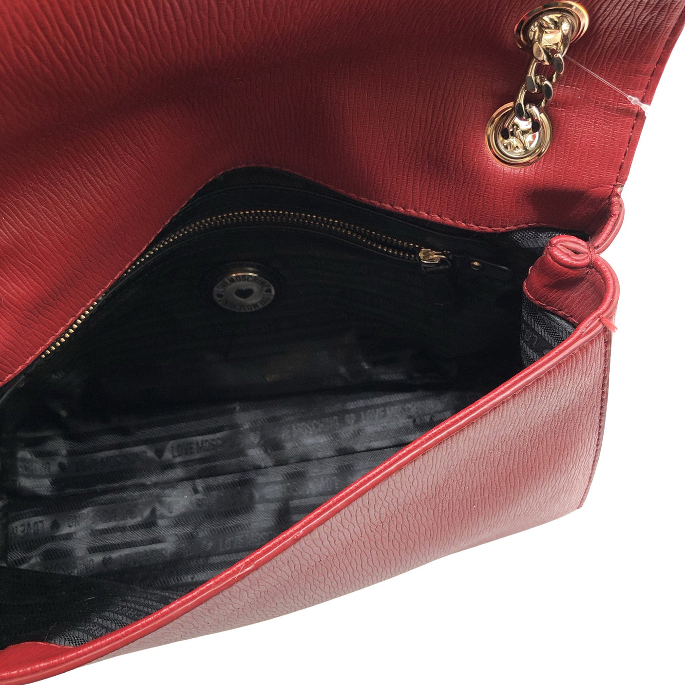 Unisex Love Moschino - Handbag, size Midi - Wine red (5)