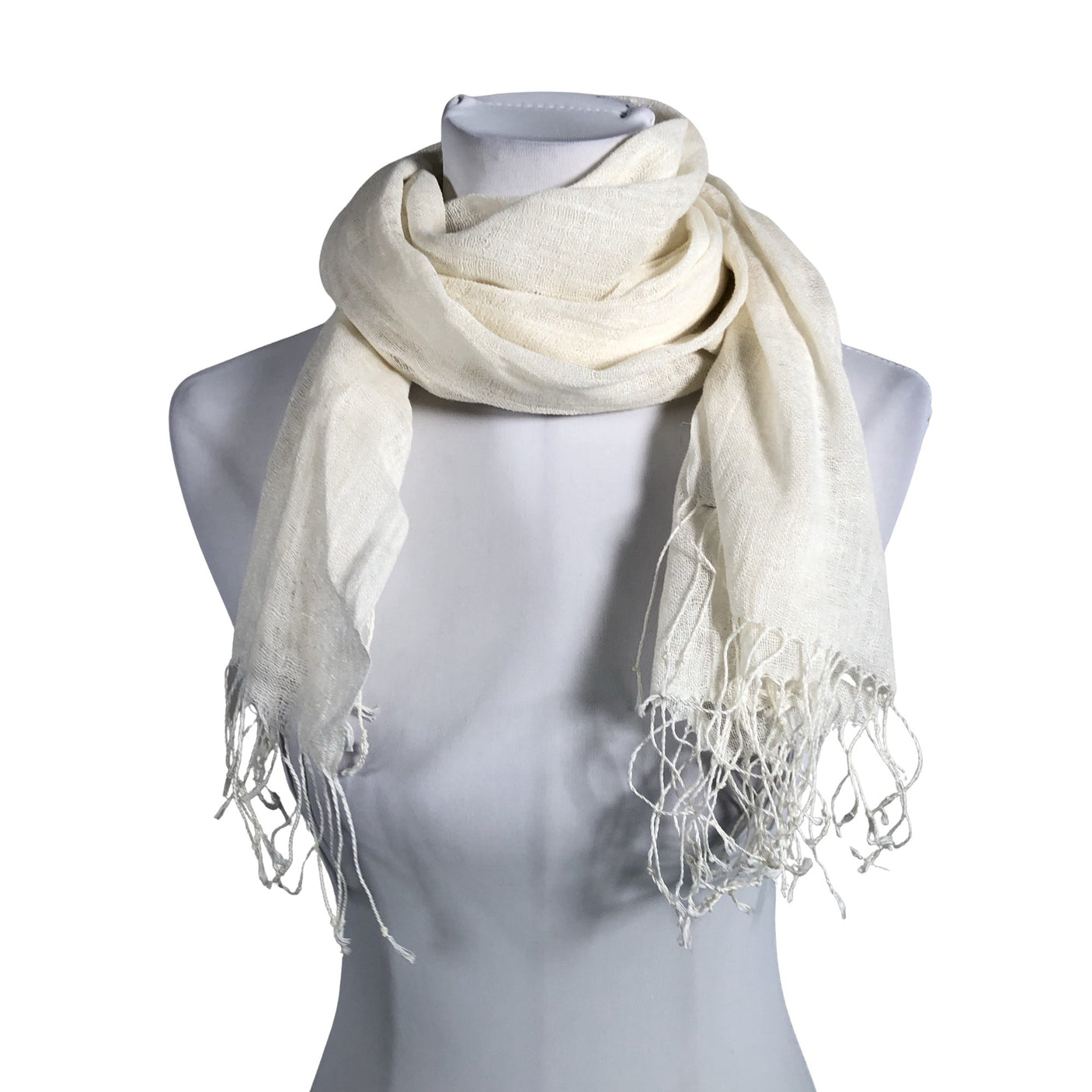 Unisex Pashmina - Scarf, size Midi - Natural white (1)