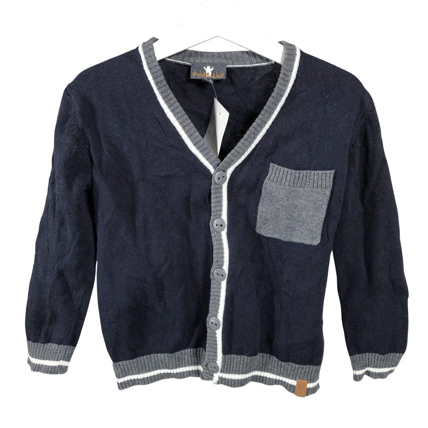 Unisex POMPdeLUX - Cardigan, size 98 - 104 - Blue (1)