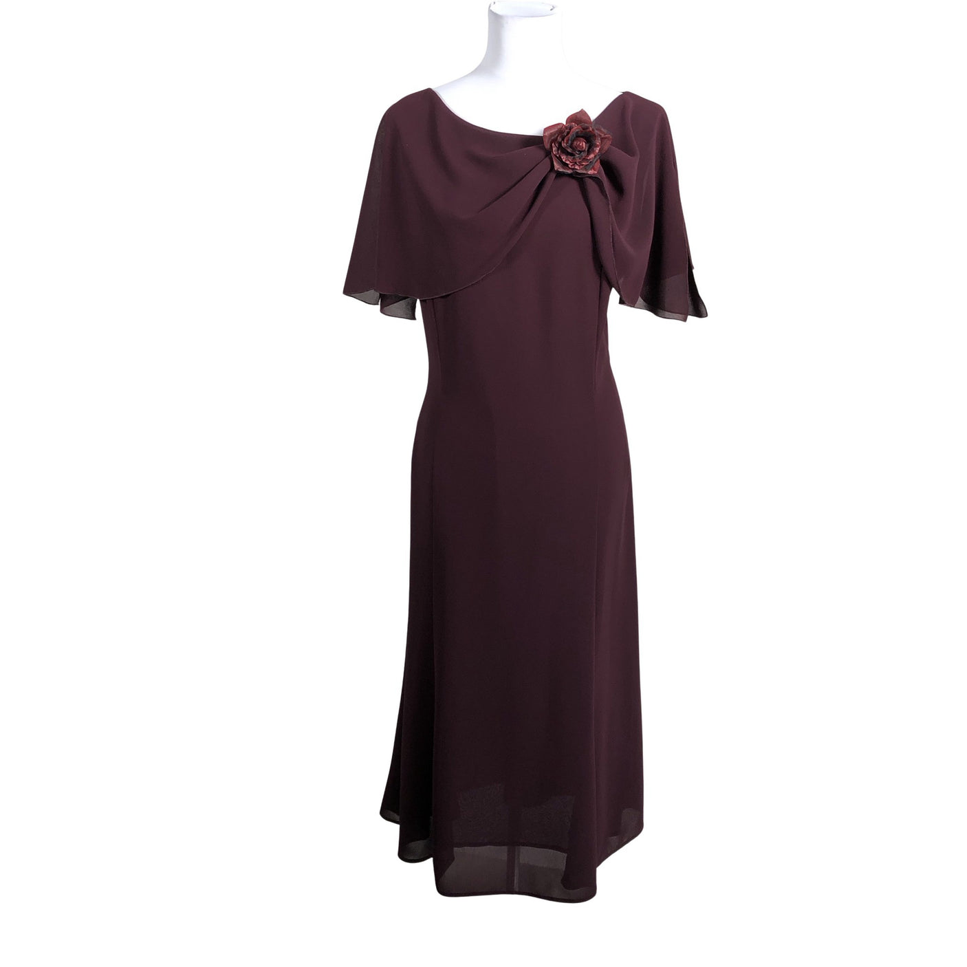Unisex Carolin - Schiffon dress, size 38 - Wine red (1)