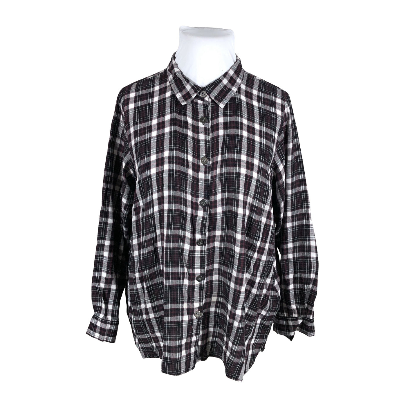 Unisex Zizzi - Flannel shirt, size 46 - Black (1)