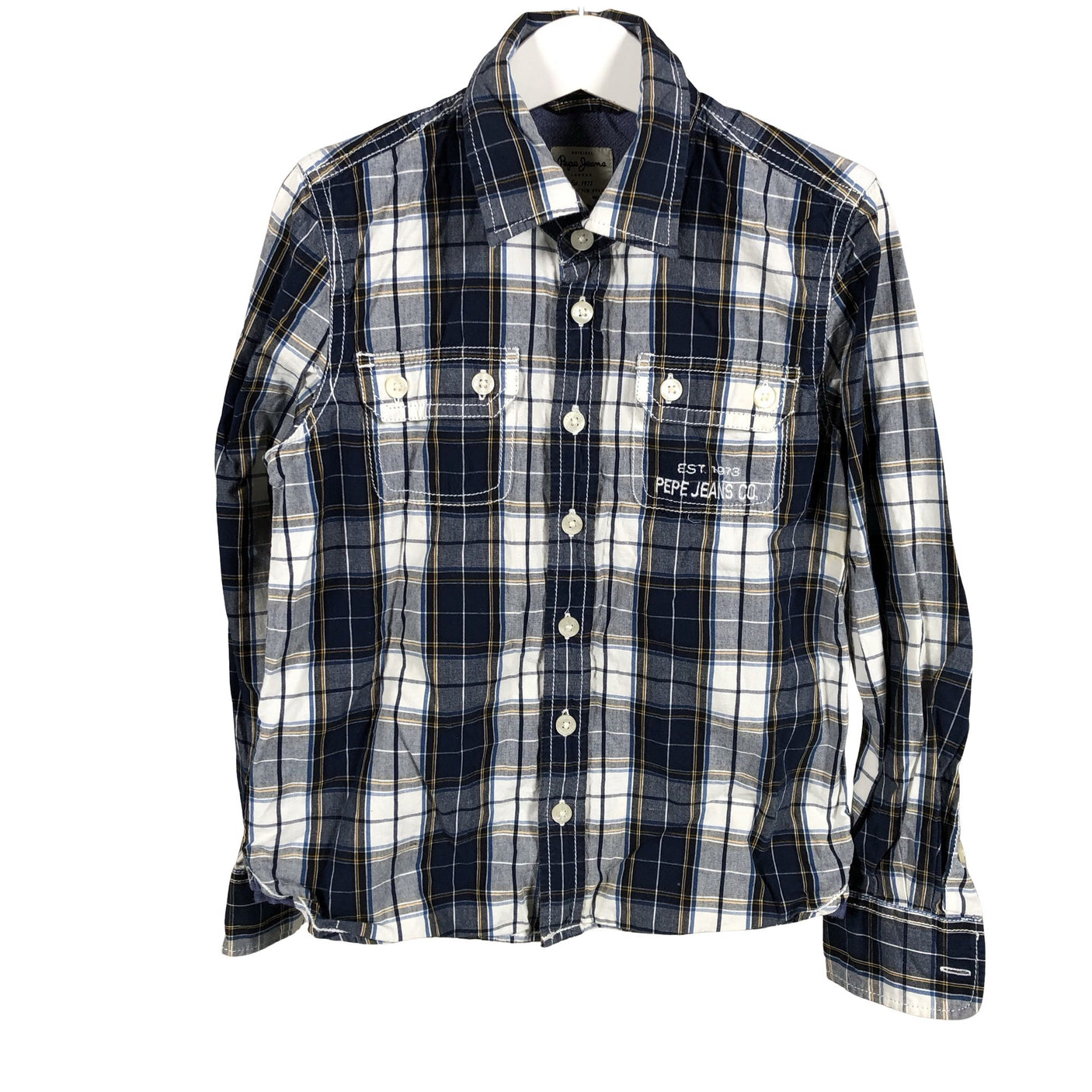 Unisex Pepe Jeans - Collared shirt, size 122 - 128 - Blue (1)