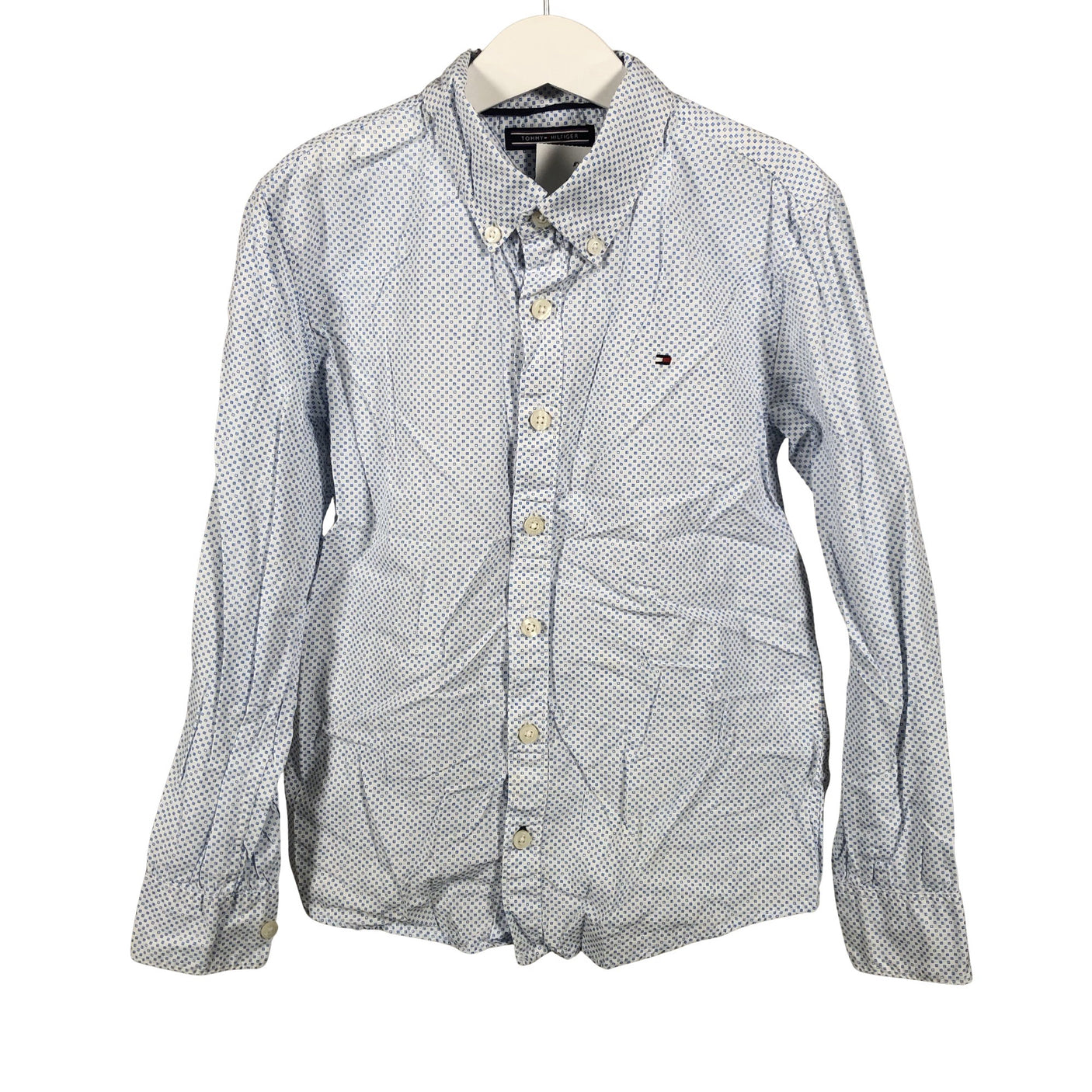 Unisex Tommy Hilfiger - Collared shirt, size 134 - 140 - Blue (1)