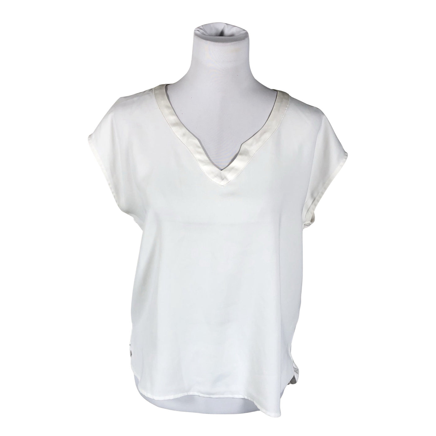 Unisex Comma - Short-sleeved blouse, size 38 - White (1)