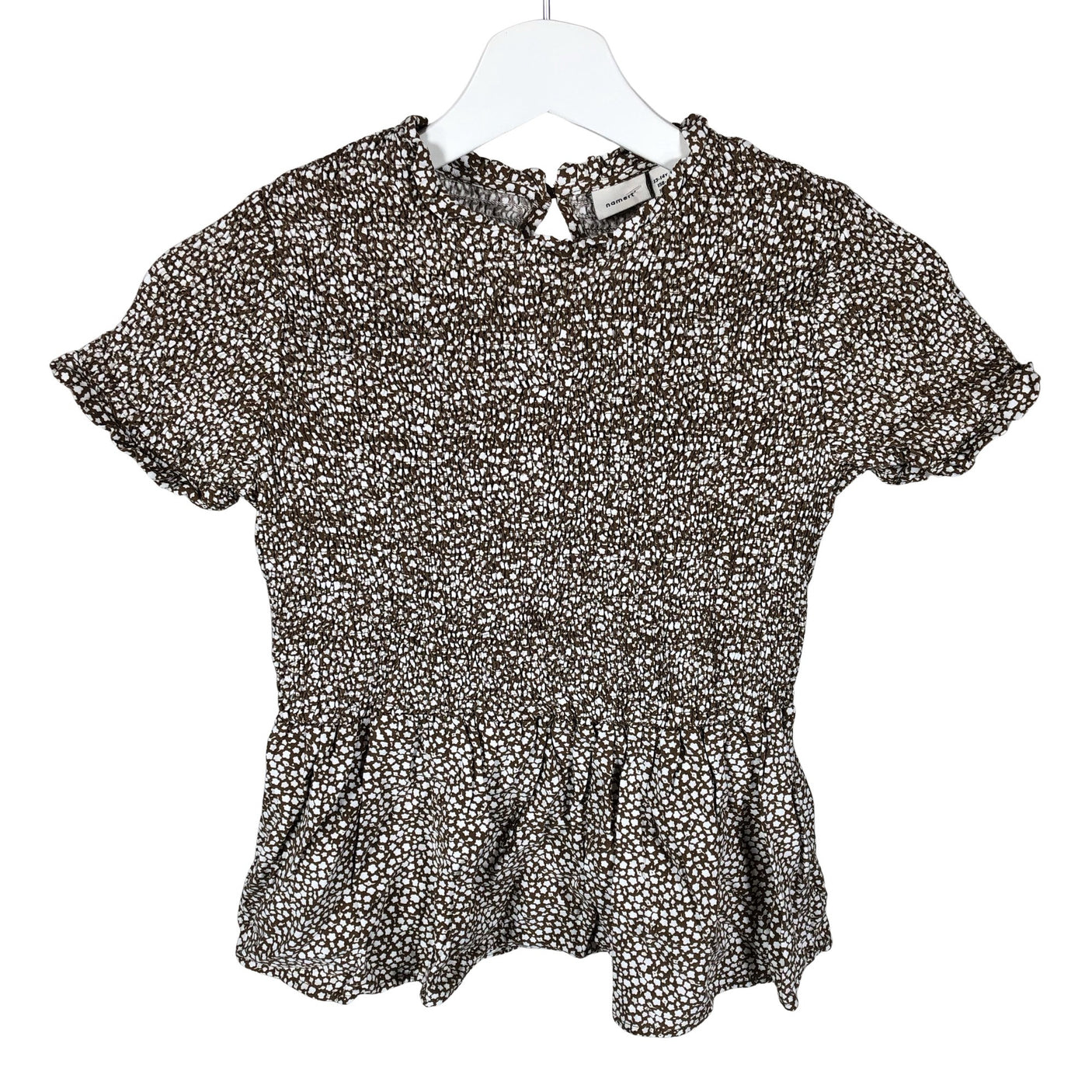 Unisex Name It - Short-sleeved blouse, size 158 - 164 - Brown (1)