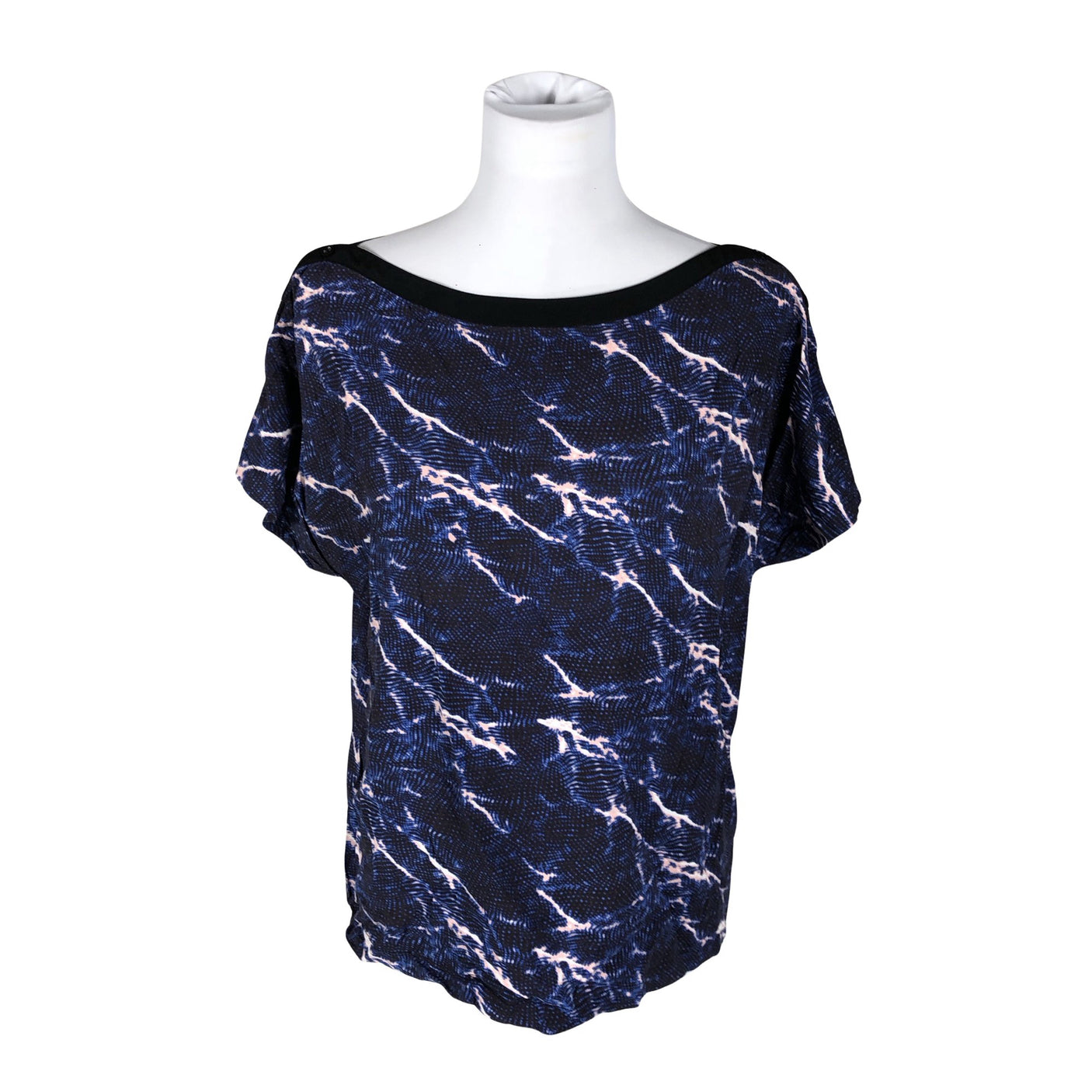 Unisex St-martins - Short-sleeved blouse, size 40 - Blue (1)