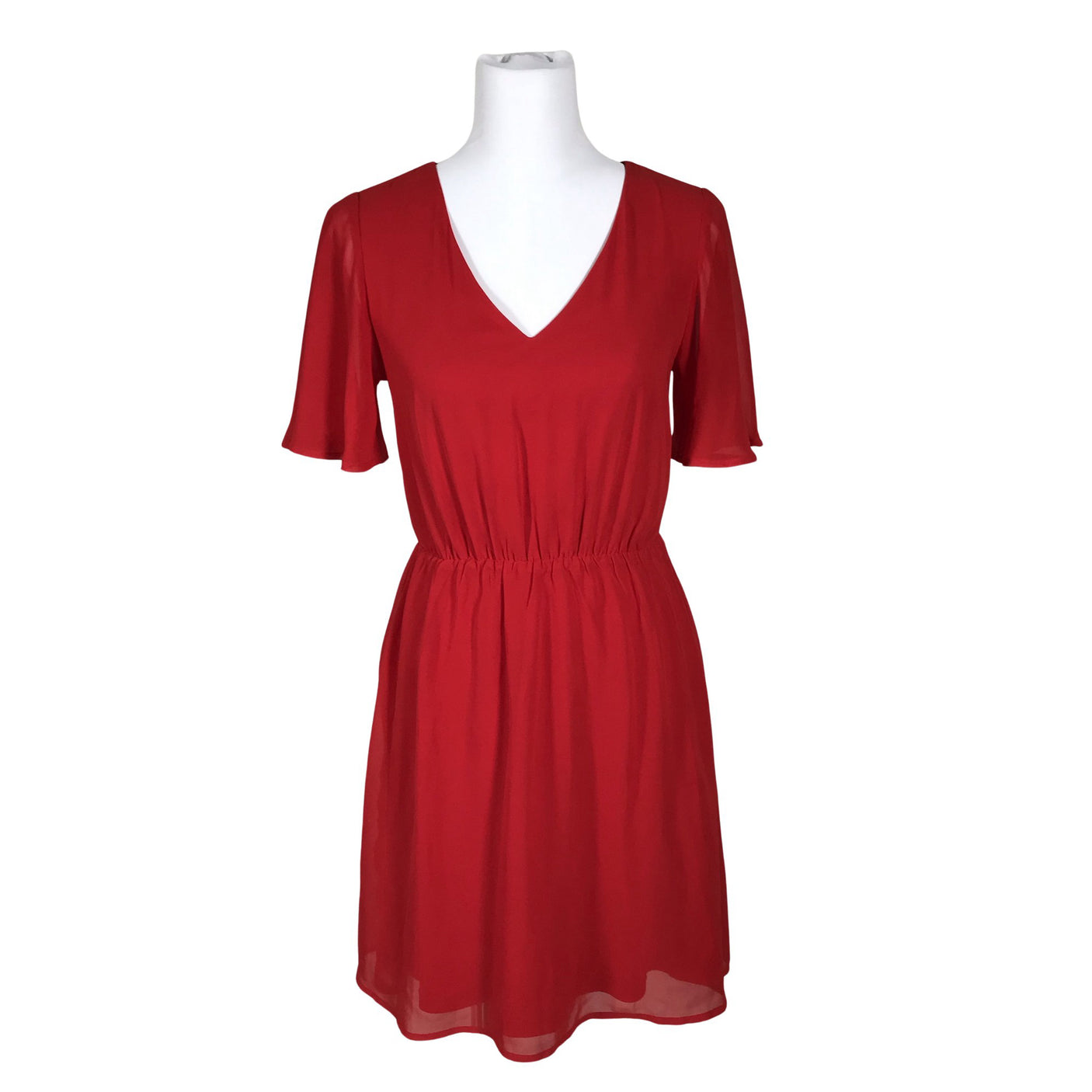 Unisex Anna Field - Schiffon dress, size 34 - Red (1)