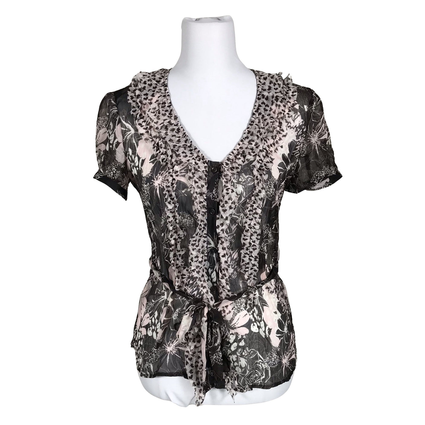 Unisex s.Oliver - Short-sleeved blouse, size 36 - Brown (3)