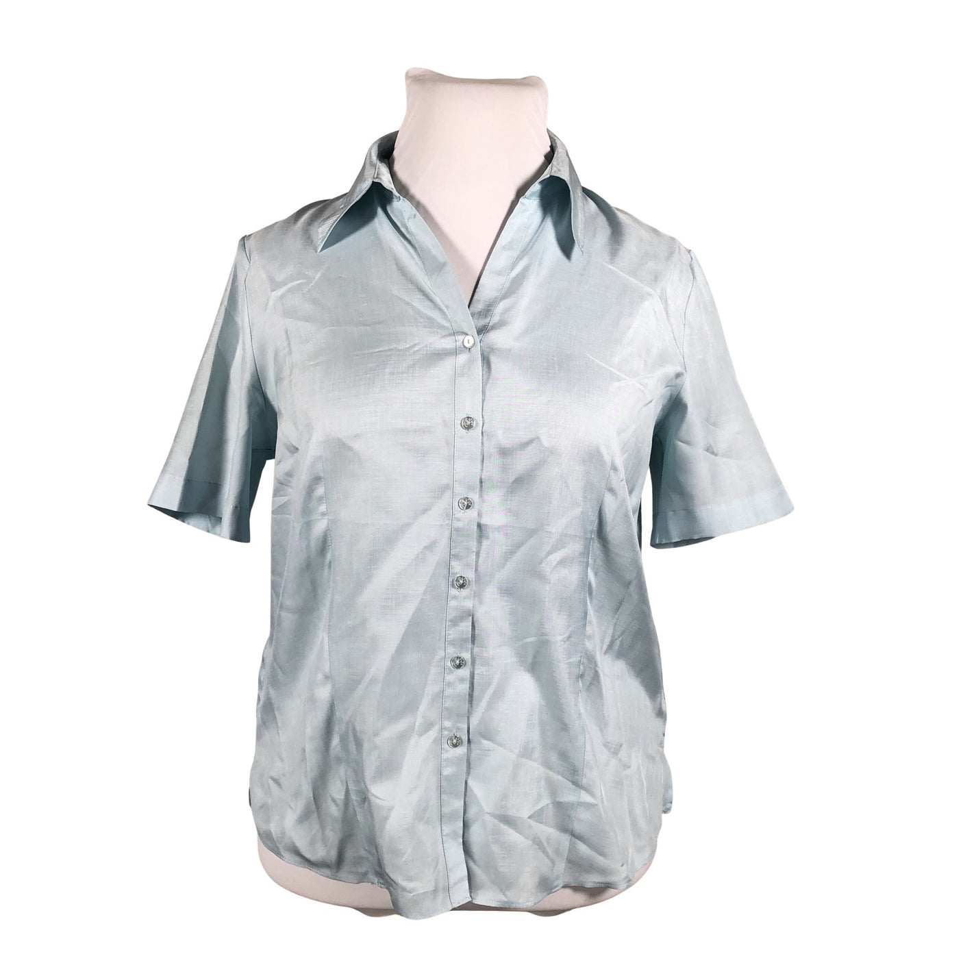 Unisex Gerry Weber - Short-sleeved blouse, size 42 - Light blue (1)