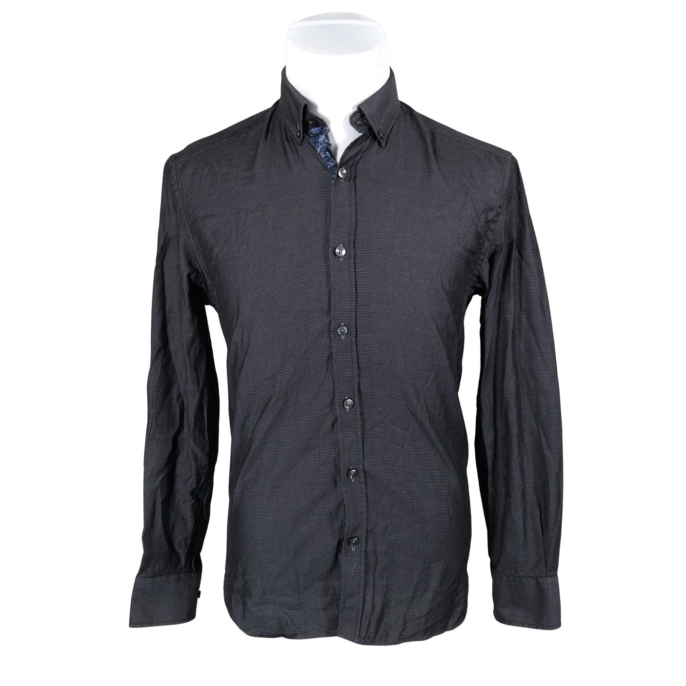 Unisex Selected - Collared shirt, size M - Gray (1)