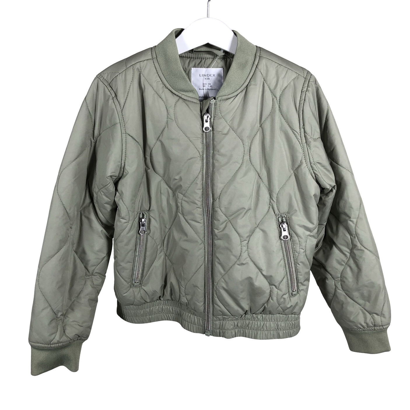 Unisex Lindex - Lightly padded jacket, size 122 - 128 - Green (1)