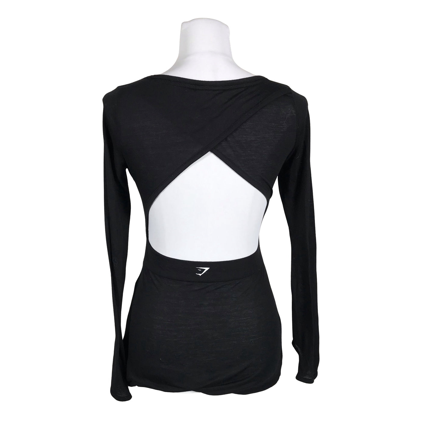 Unisex Gymshark - Sports shirt, long sleeve, size 38 - Black (4)