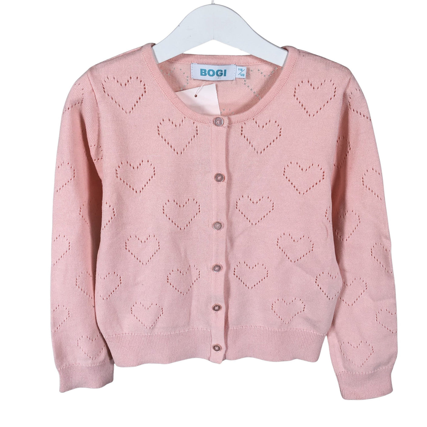 Unisex Bogi - Cardigan, size 116 - 122 - Light pink (1)