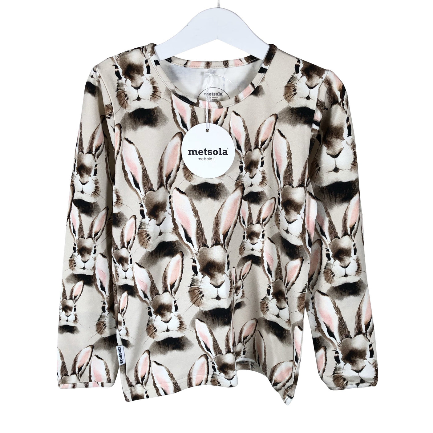 Unisex Metsola - Tricot shirt, size 122 - 128 - Beige (1)