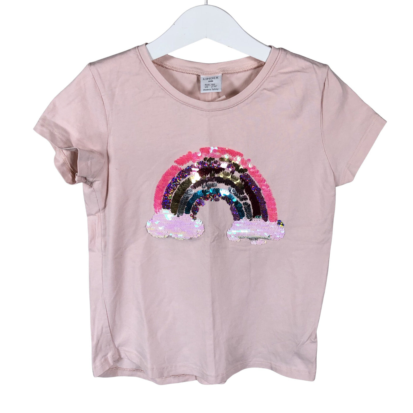 Unisex Lindex - T-shirt, size 116 - 122 - Light pink (1)