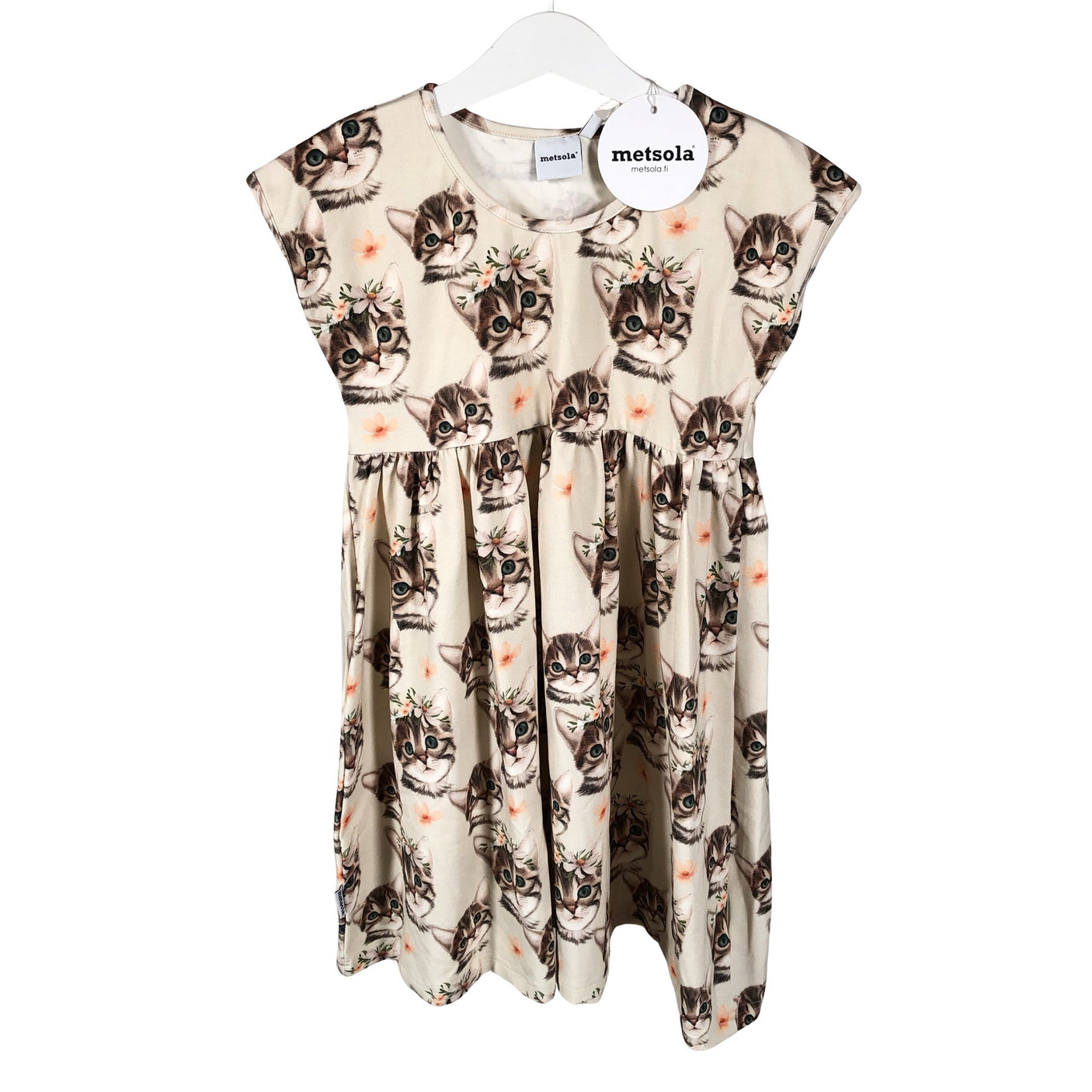 Unisex Metsola - Tricot dress, size 122 - 128 - Beige (1)