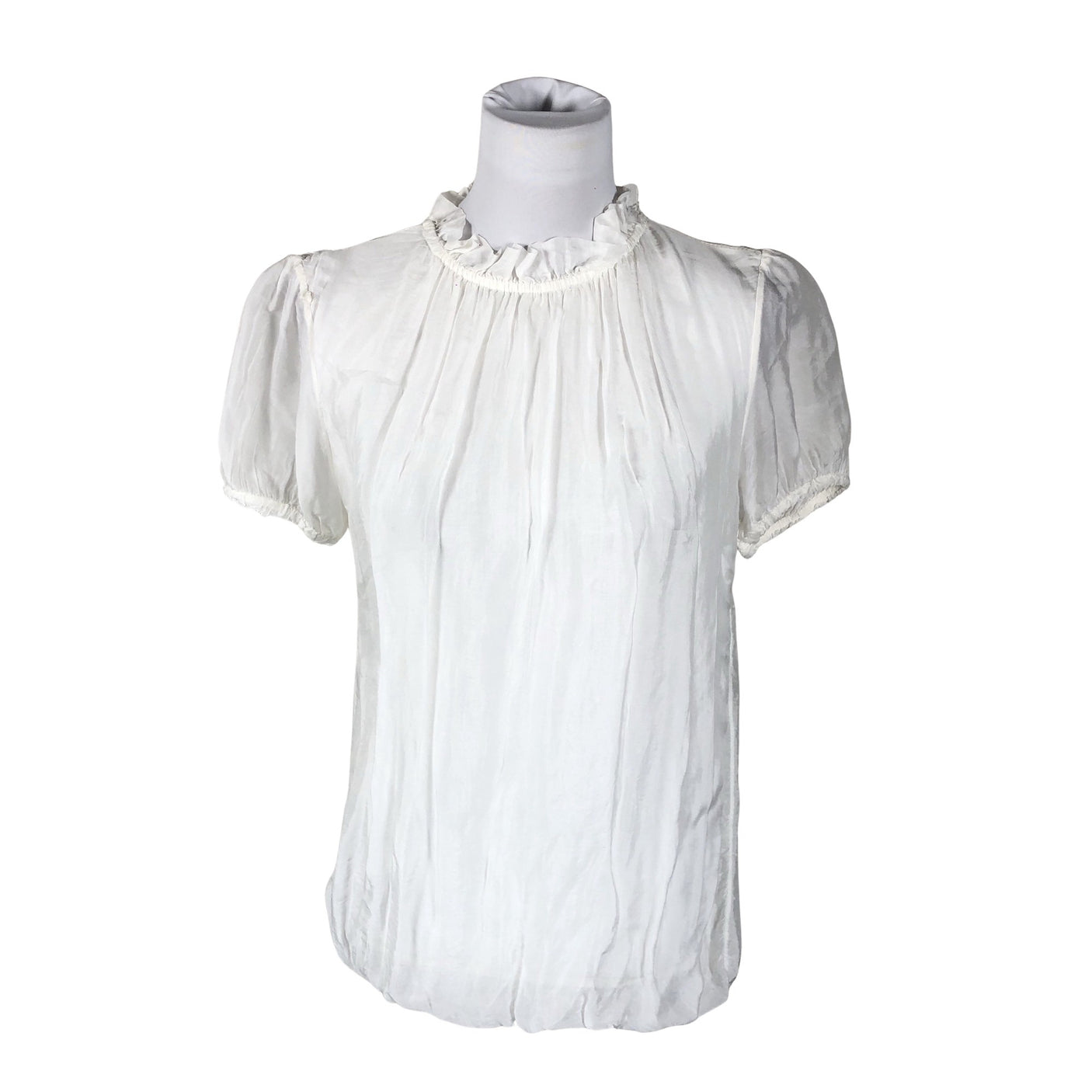 Unisex Mosaic - Short-sleeved blouse, size 38 - White (1)