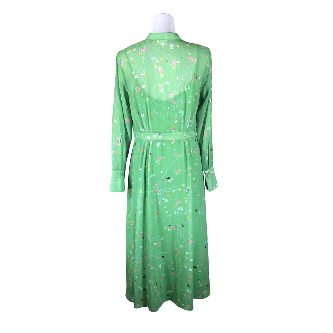 Unisex Nümph - Schiffon dress, size 36 - Green (2)