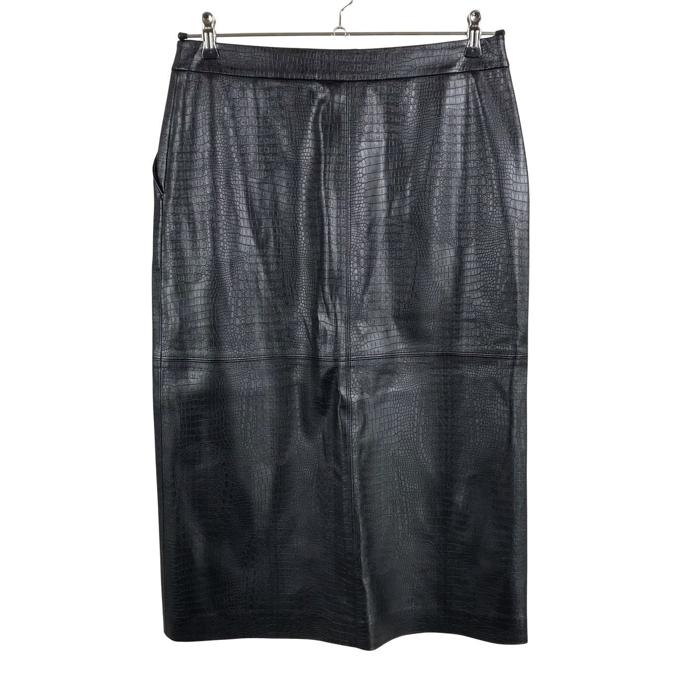 Unisex MaxMara - Leather skirt, size 40 - Black (3)