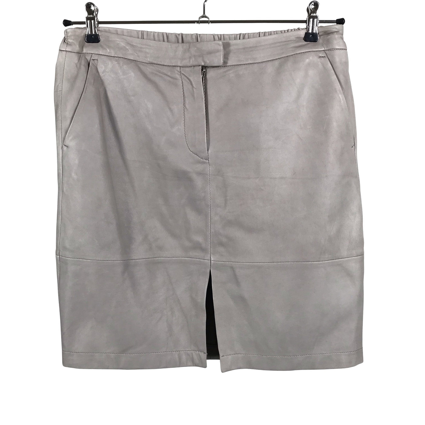 Unisex Second Female - Leather skirt, size 40 - Beige (1)