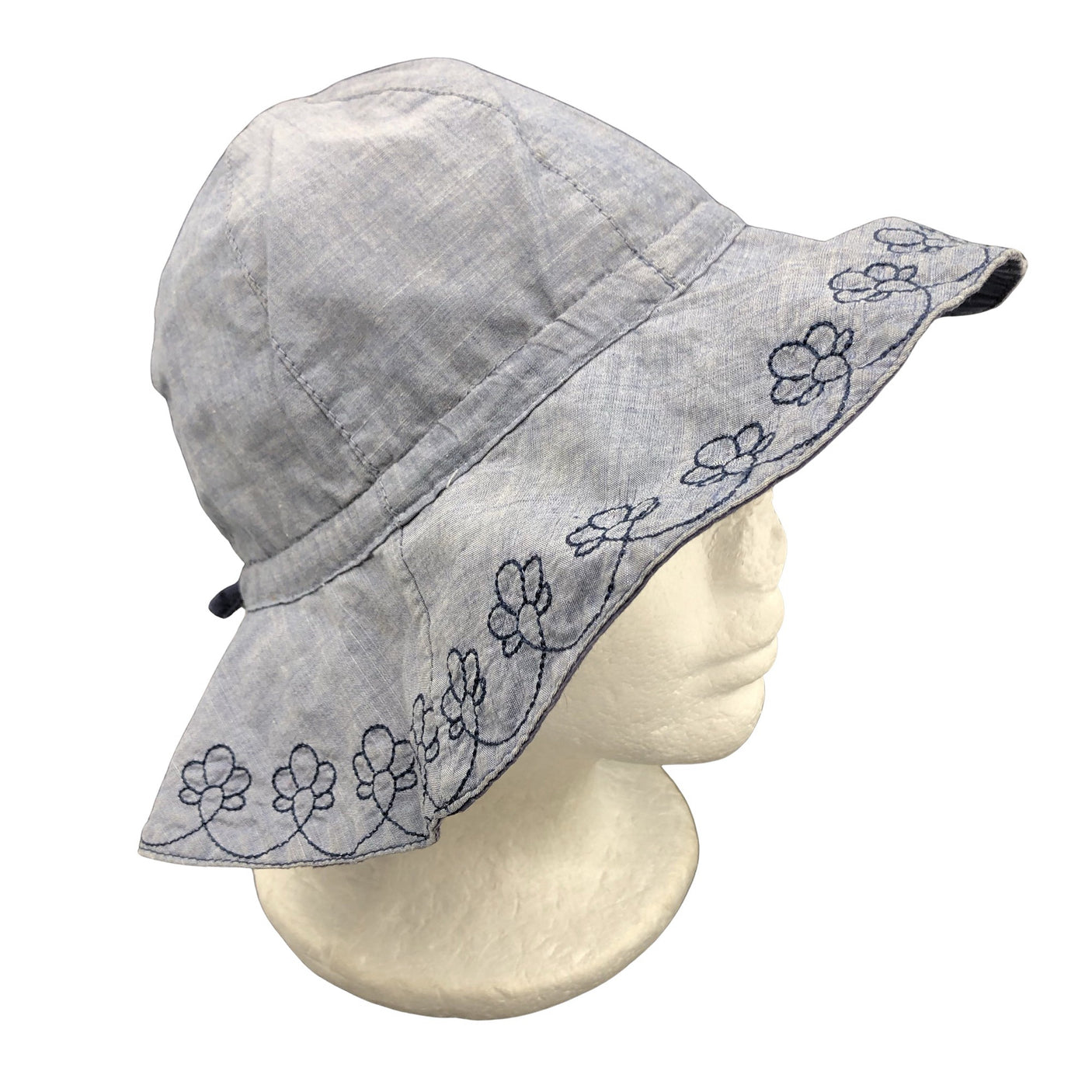 Unisex Polarn O. Pyret - Summer hat, size 52 - 54 cm - Blue (1)