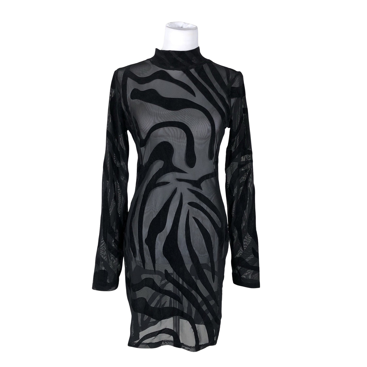Unisex Na-KD - Schiffon dress, size 38 - Black (1)