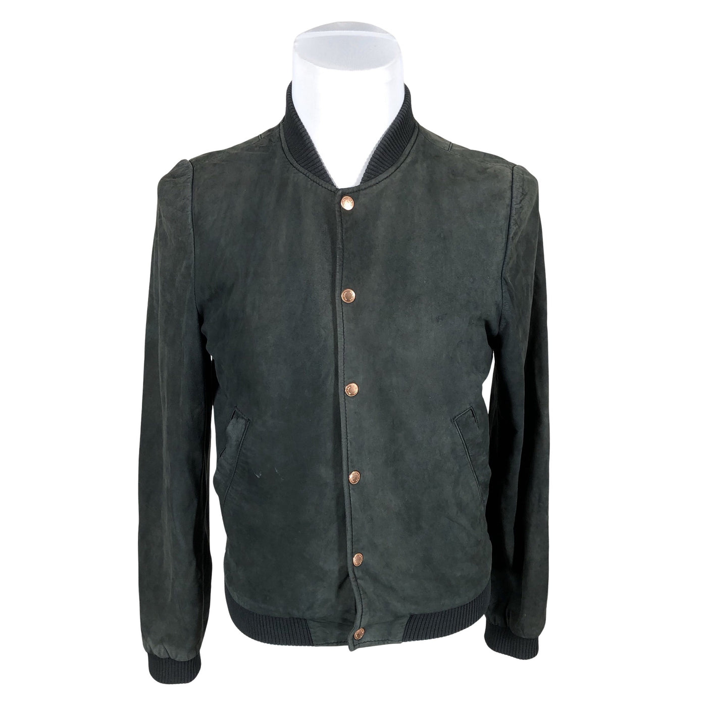 Unisex Human Scales - Leather jacket, size M - Green (1)
