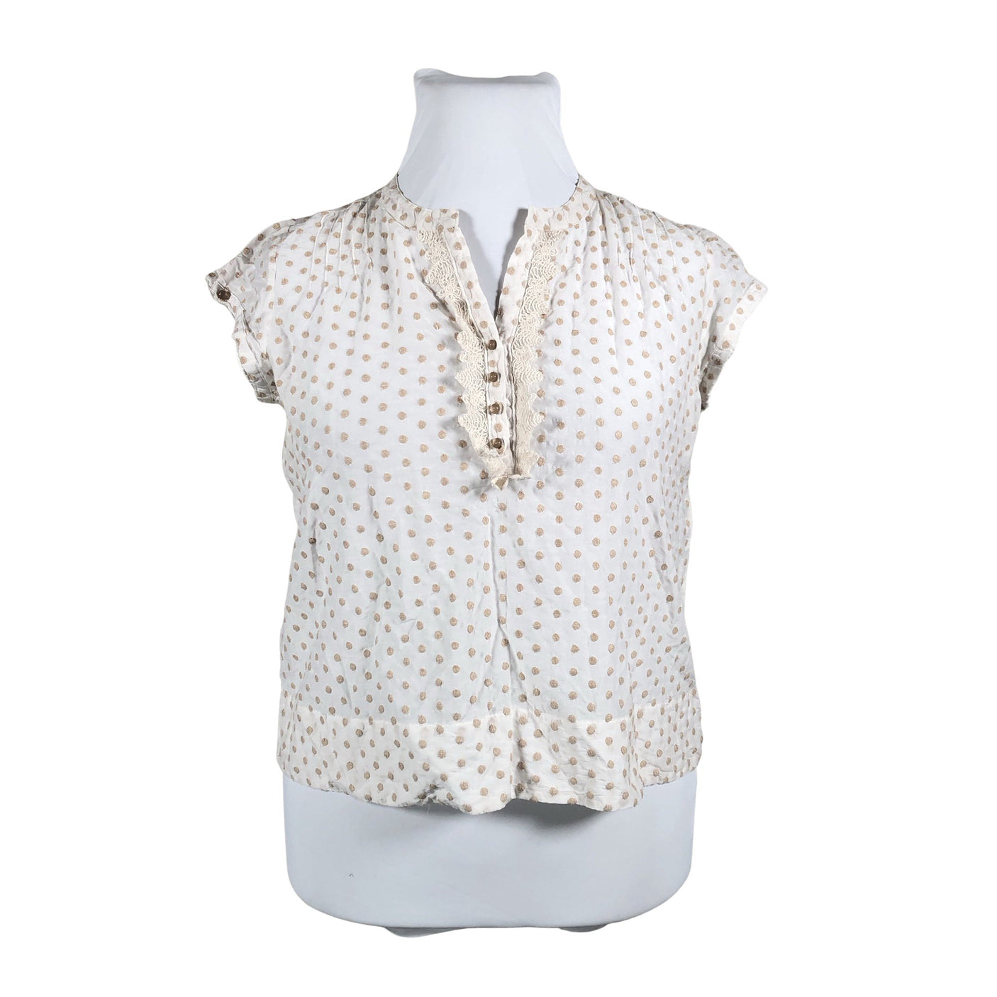 Unisex Gerard Darel - Short-sleeved blouse, size 44 - White (1)