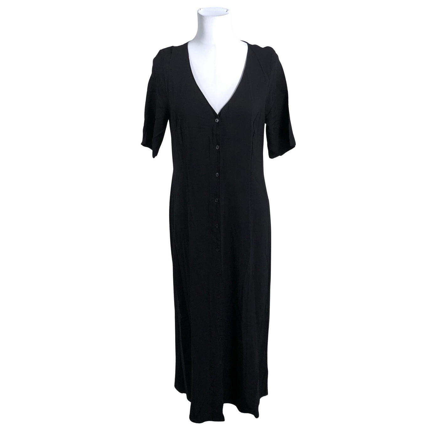 Unisex Lindex - Schiffon dress, size 38 - Black (1)