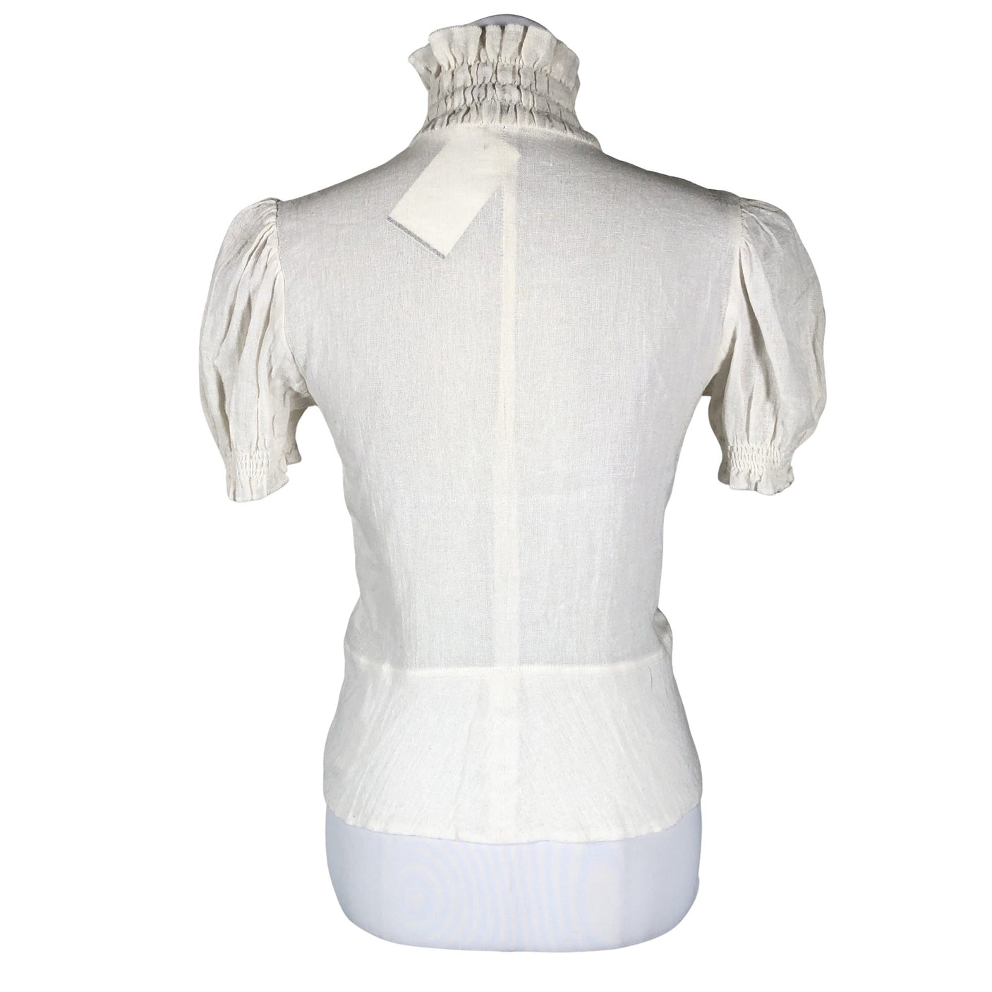 Unisex Tiia Vanhatapio - Short-sleeved blouse, size 36 - Natural white (2)