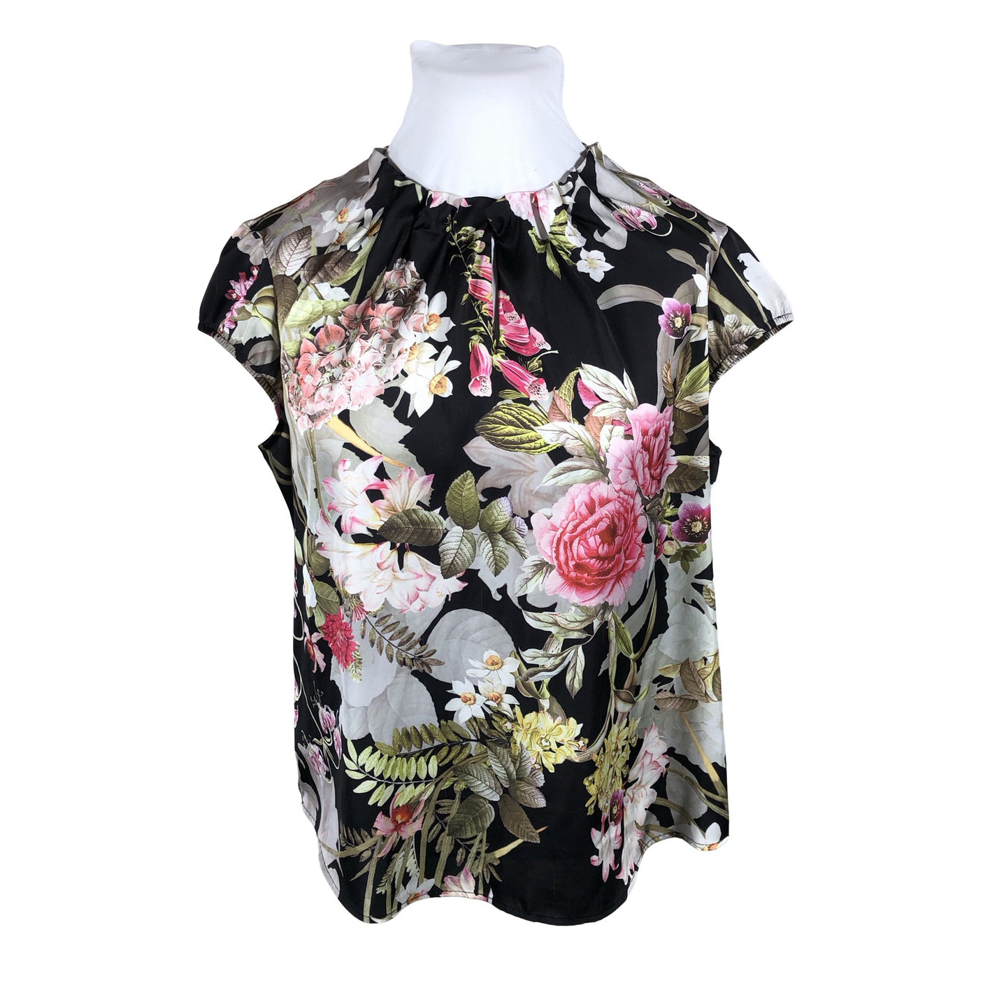 Unisex Comma - Short-sleeved blouse, size 44 - Black (1)