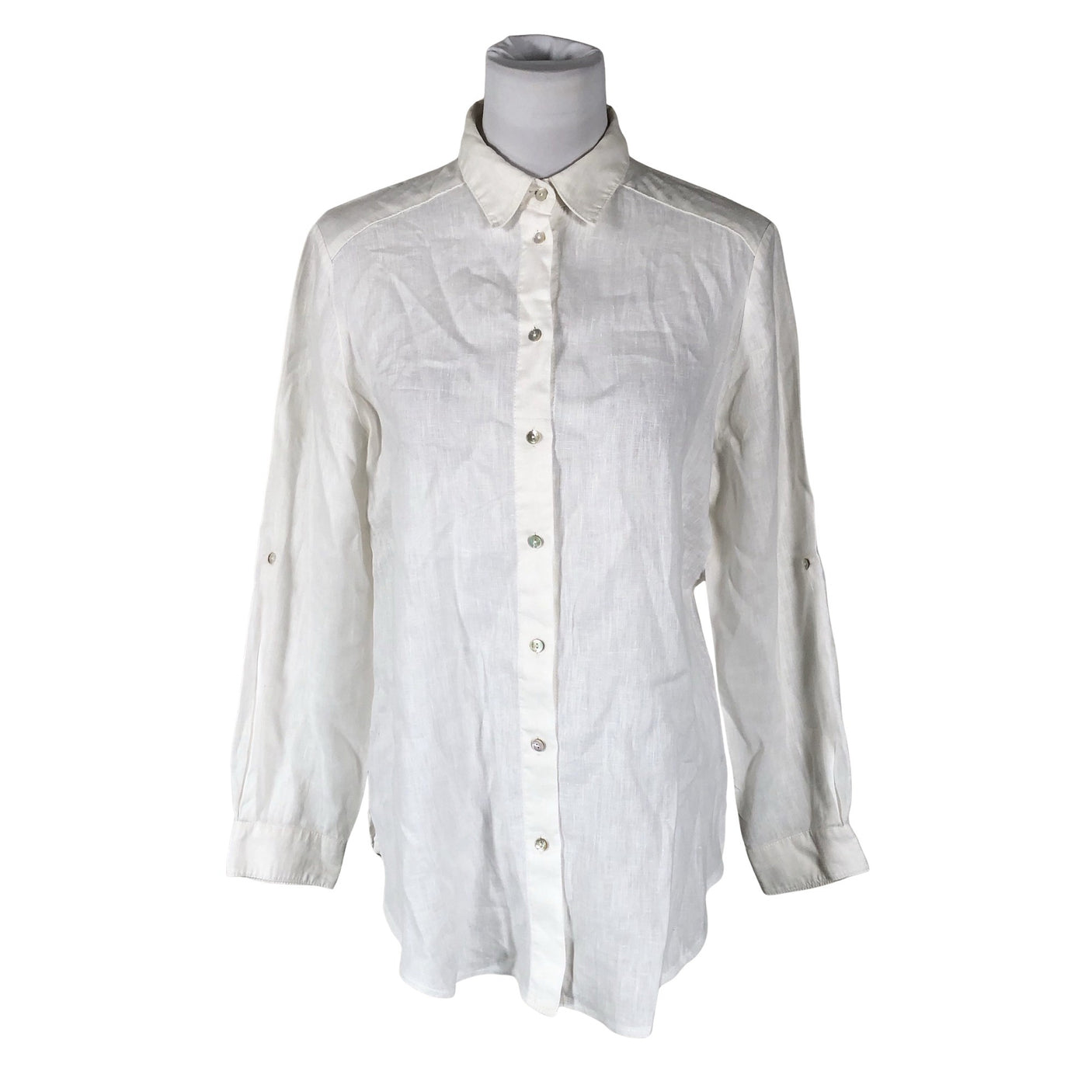 Unisex Ril's - Collared shirt, size 38 - White (1)