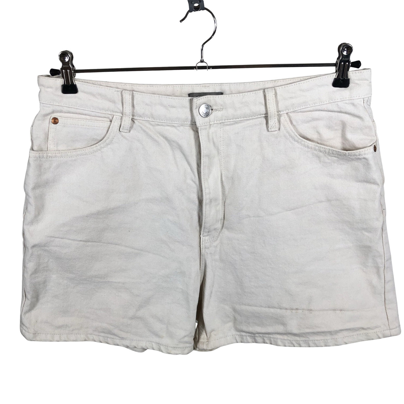 Unisex Lindex - Denim shorts, size 44 - Natural white (1)