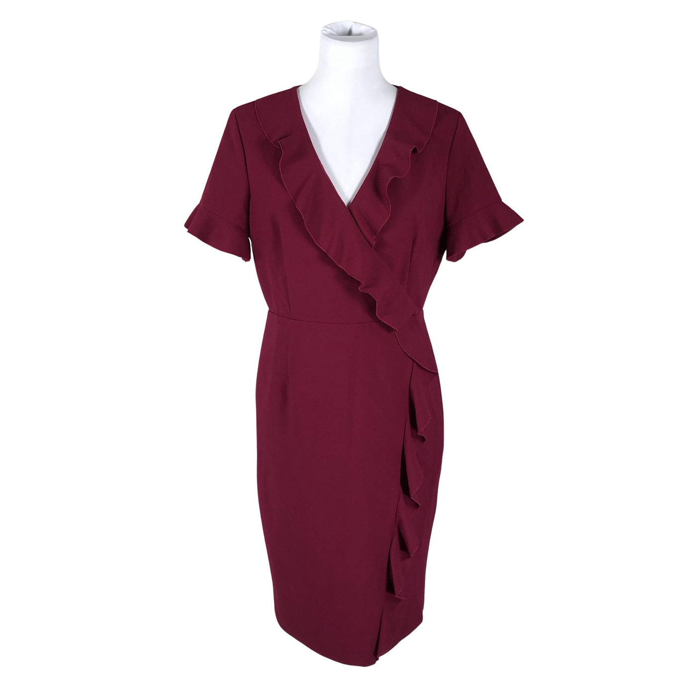Unisex French Connection - Sheath dress, size 40 - Wine red (1)