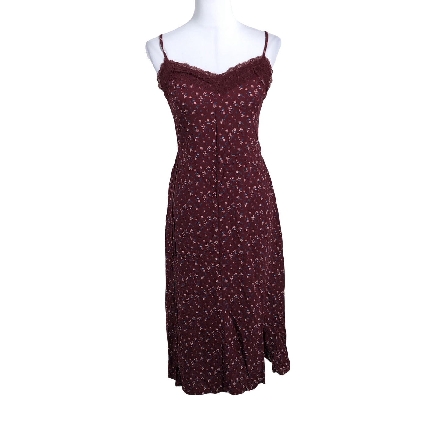 Unisex Hollister - Schiffon dress, size 40 - Wine red (1)