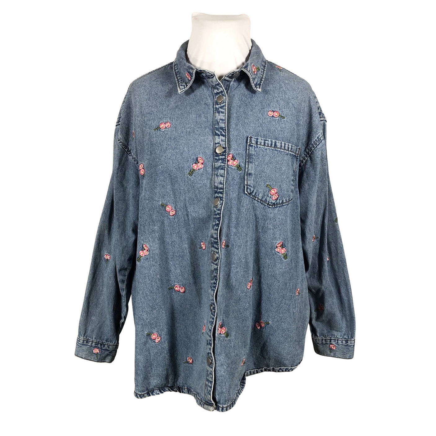 Unisex Zizzi - Denim shirt, size 46 - Blue (1)