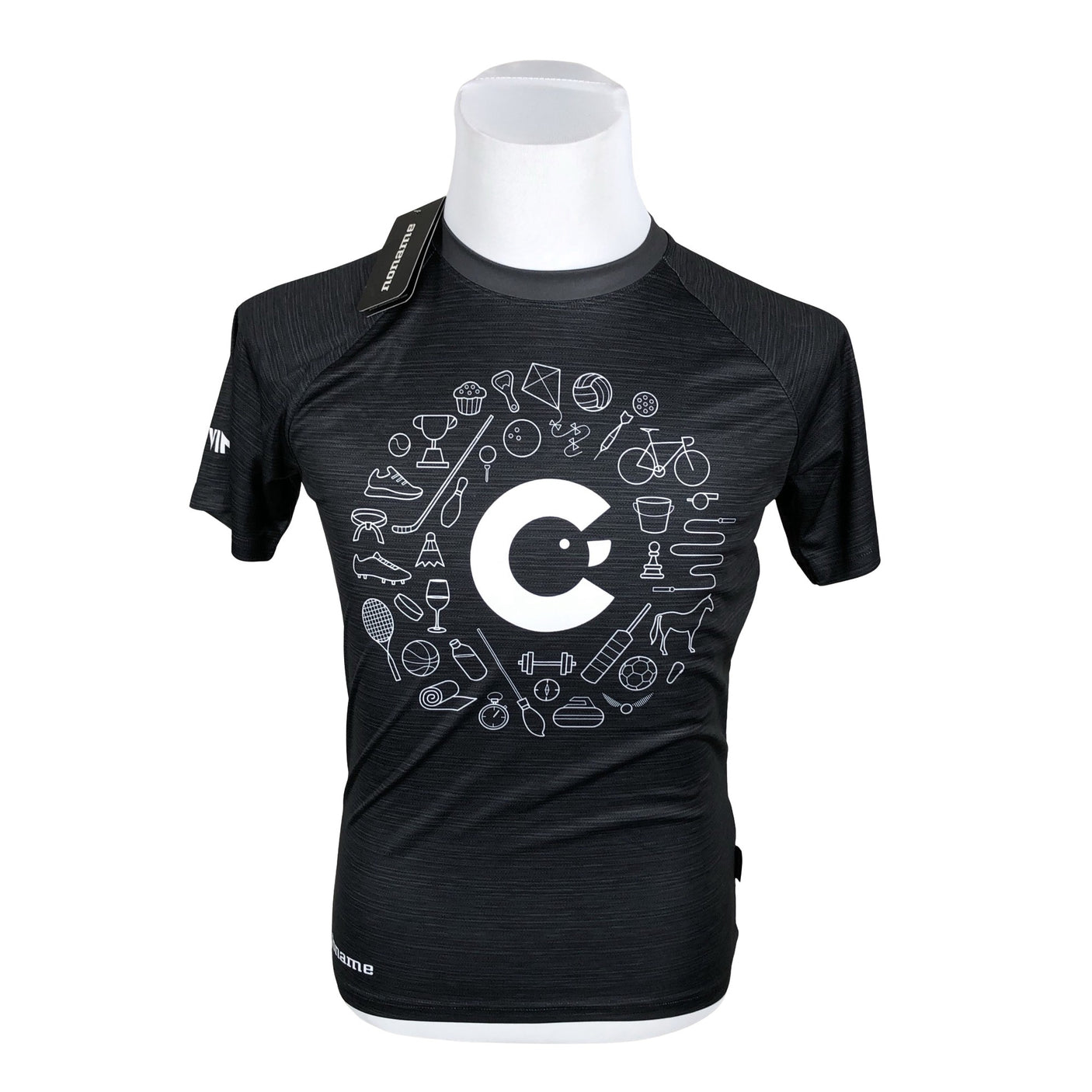 Unisex Noname - Sports shirt, short sleeve, size S - Gray (1)