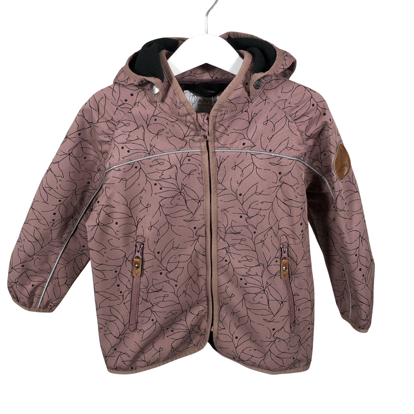 Unisex POMPdeLUX - Soft shell jacket, size 98 - 104 - Violet (1)