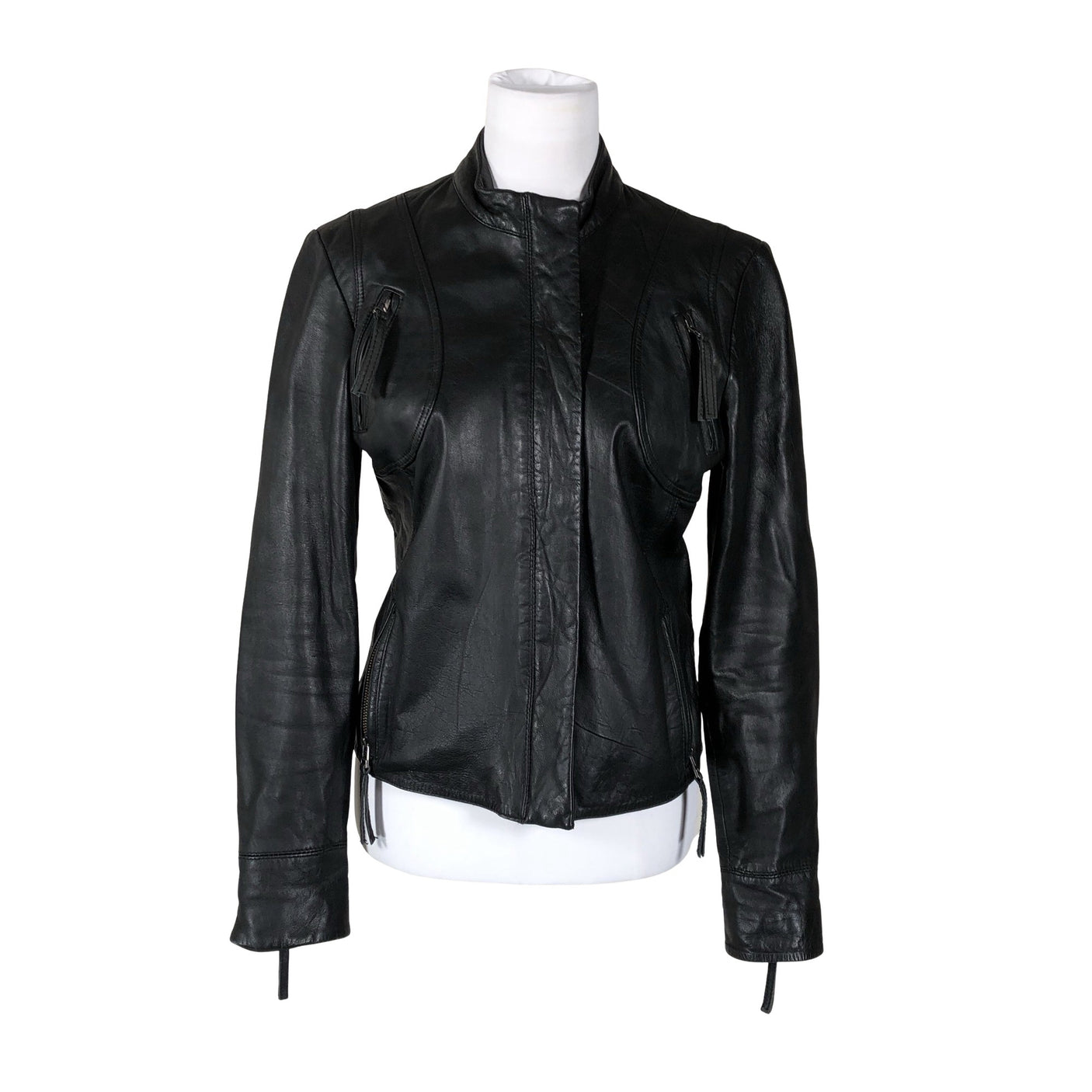 Unisex Selected - Leather jacket, size 40 - Black (1)