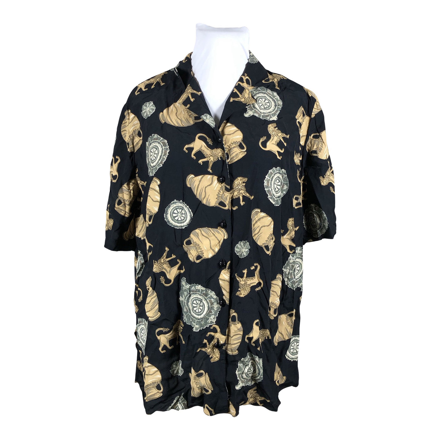 Unisex L Collection - Short-sleeved blouse, size 44 - Black (1)