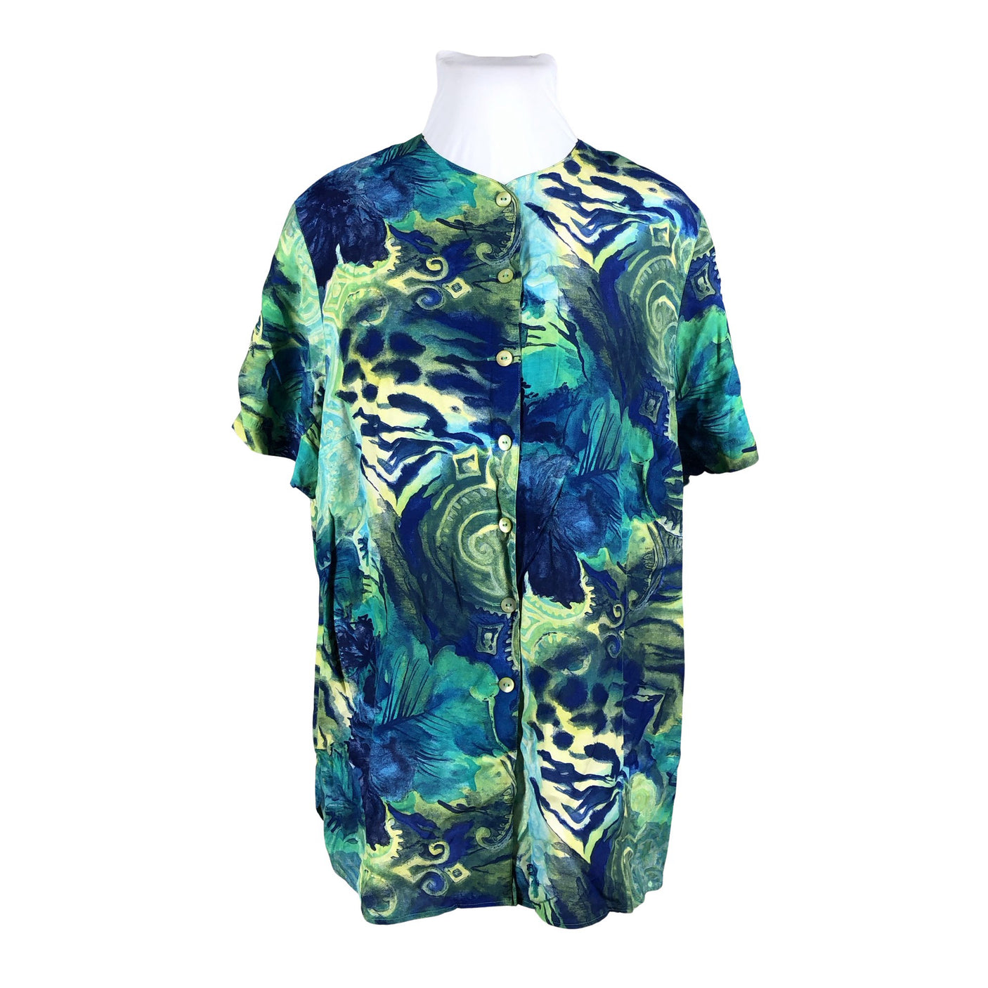 Unisex Atelier Goldner Schnitt - Short-sleeved blouse, size 54 - Blue (1)