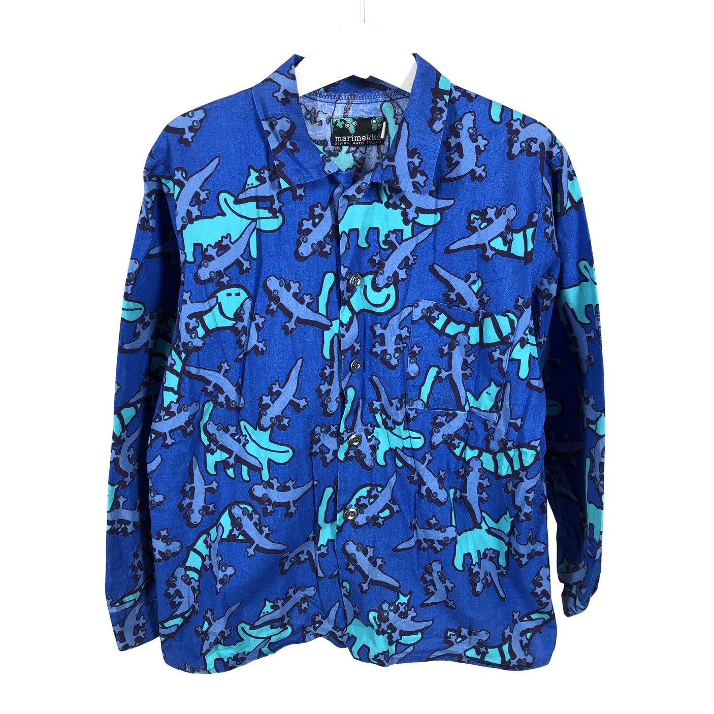 Unisex Marimekko - Collared shirt, size 128 - 134 - Blue (1)