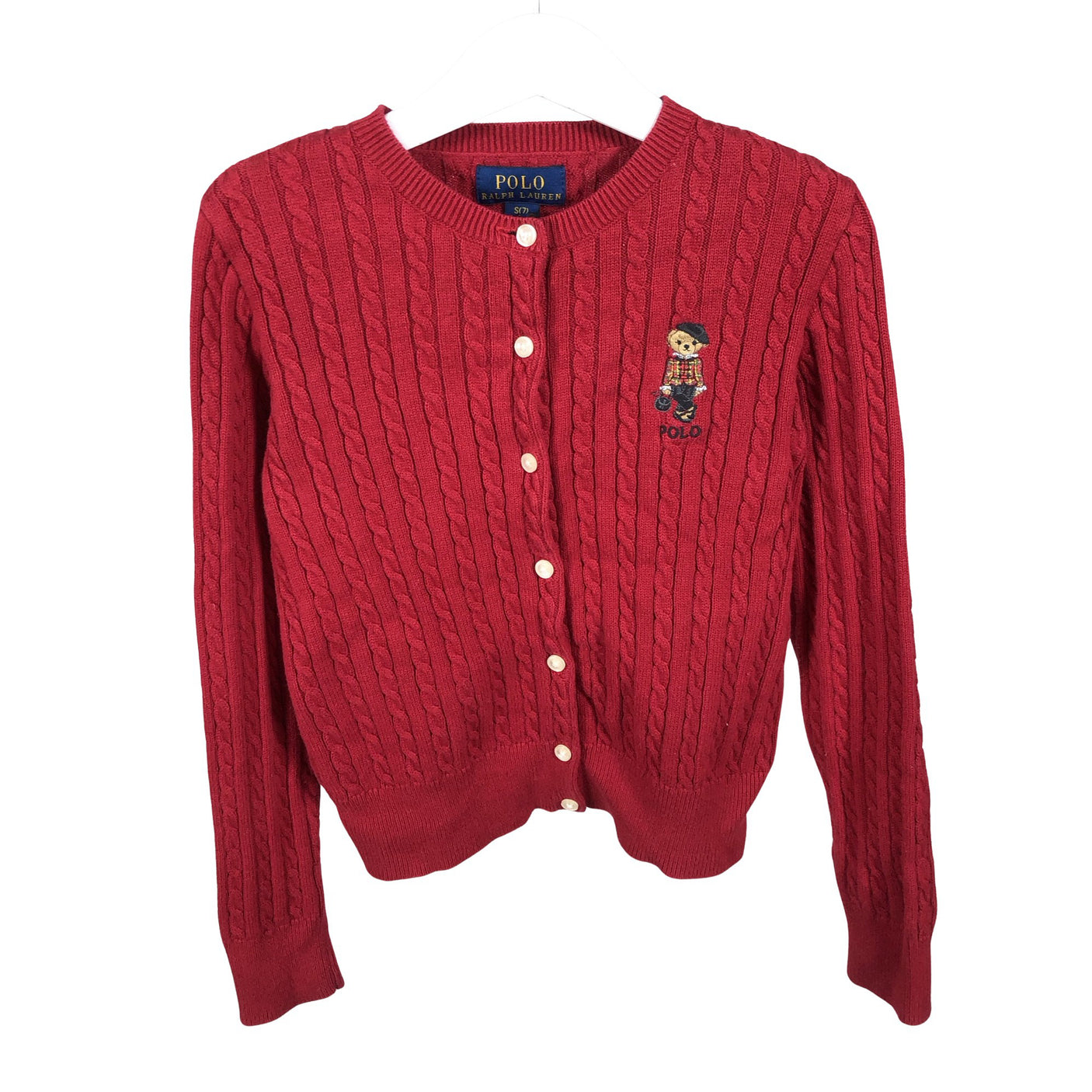 Unisex Polo Ralph Lauren - Cardigan, size 122 - 128 - Red (1)