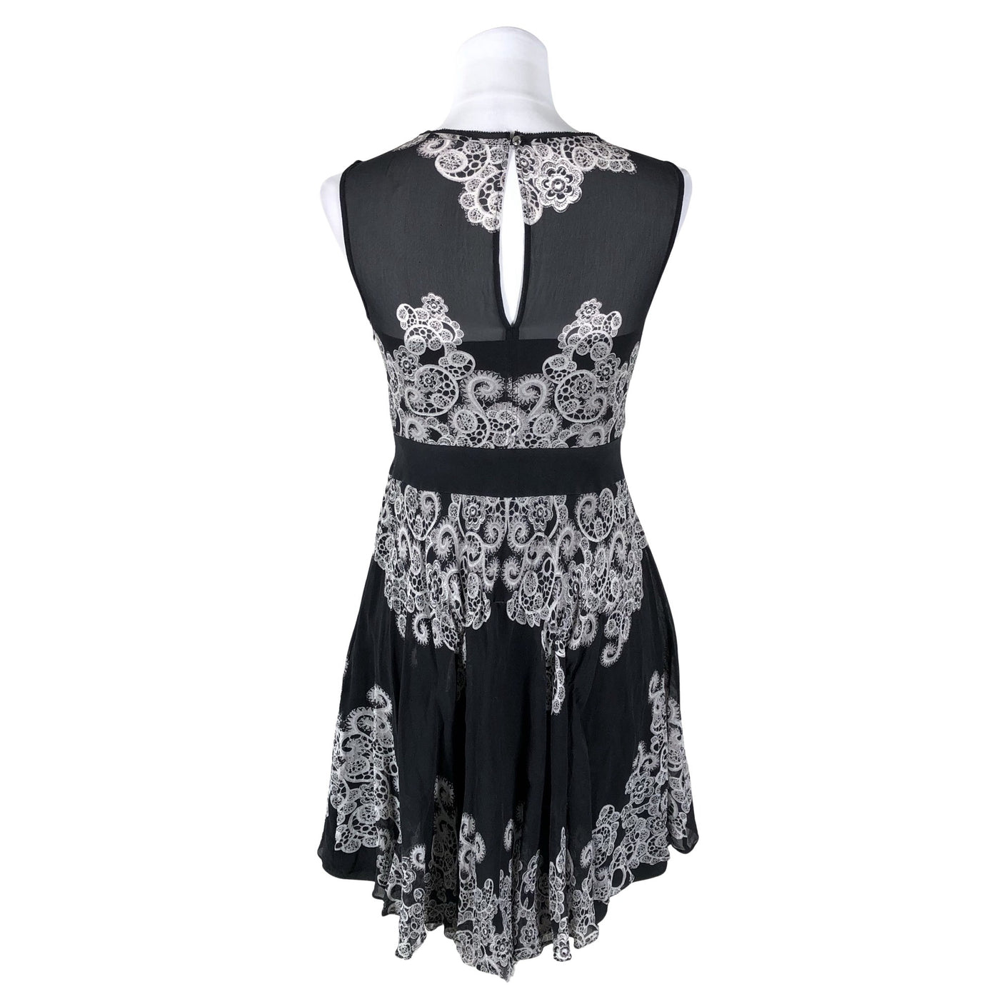 Unisex Karen Millen - Schiffon dress, size 40 - Black (2)
