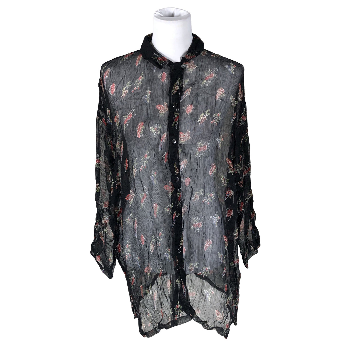 Unisex Jackpot - Schiffon tunic, size 40 - Black (1)