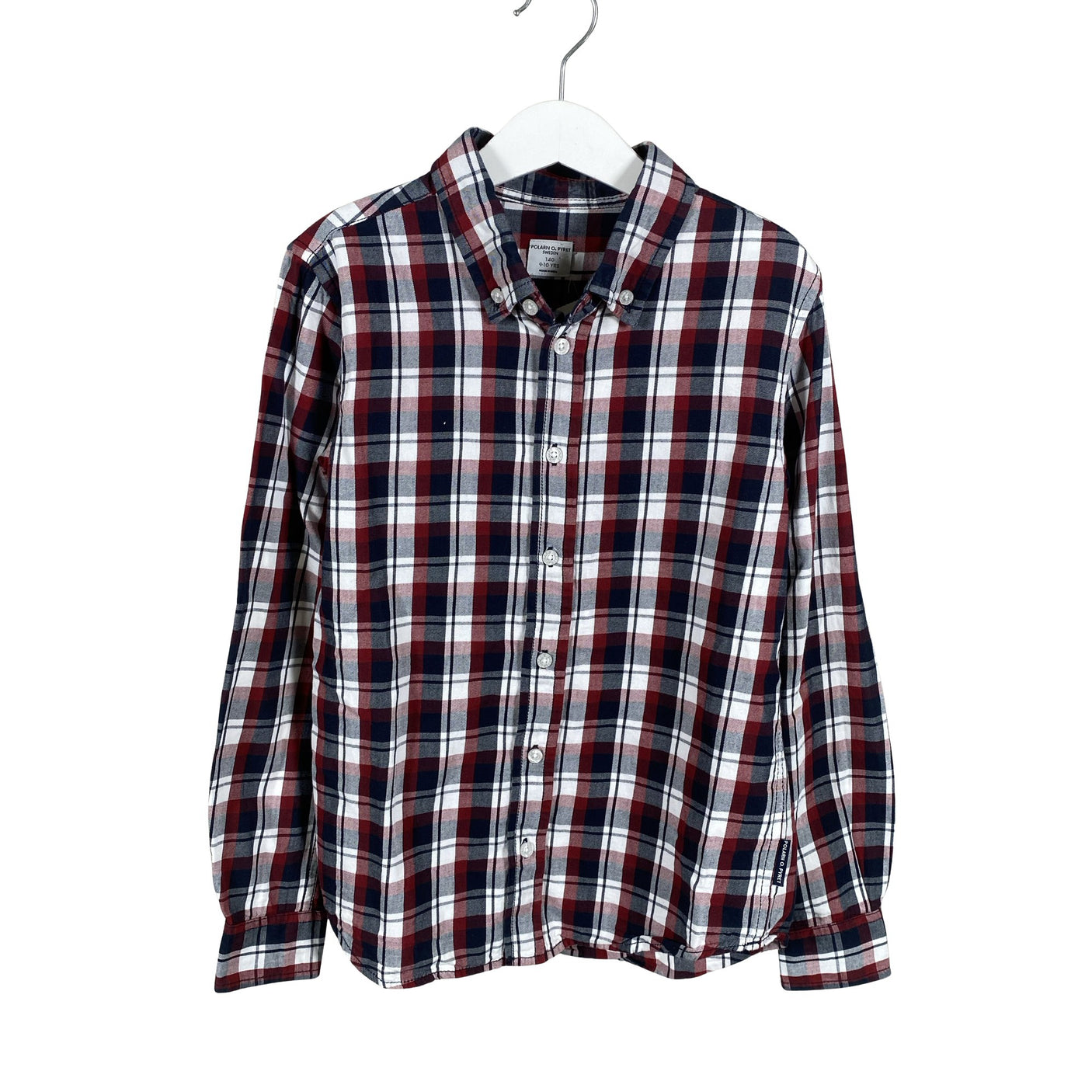 Unisex Polarn O. Pyret - Collared shirt, size 134 - 140 - Blue (1)