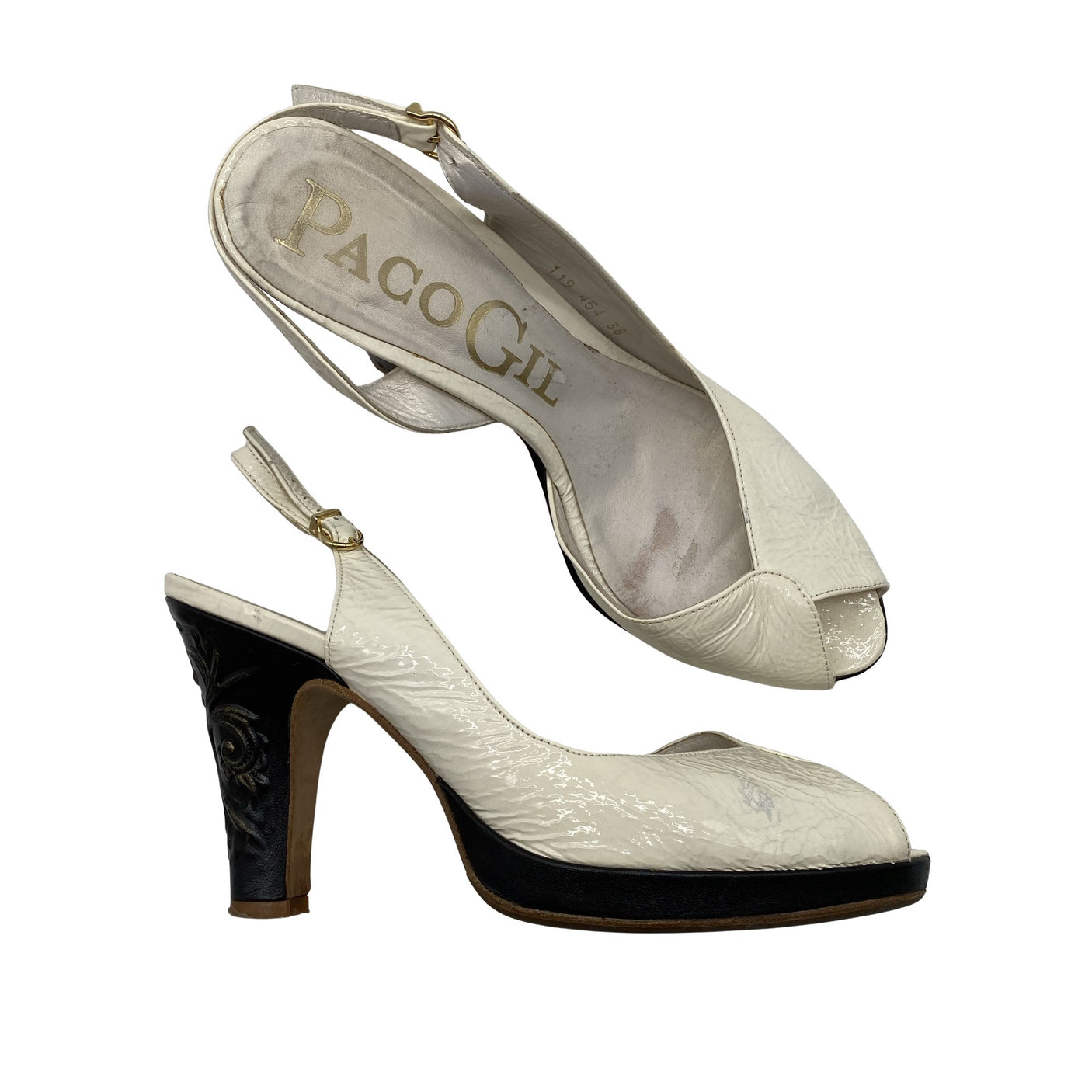 Unisex Paco Gil - Heeled sandals, size 38 - Natural white (1)
