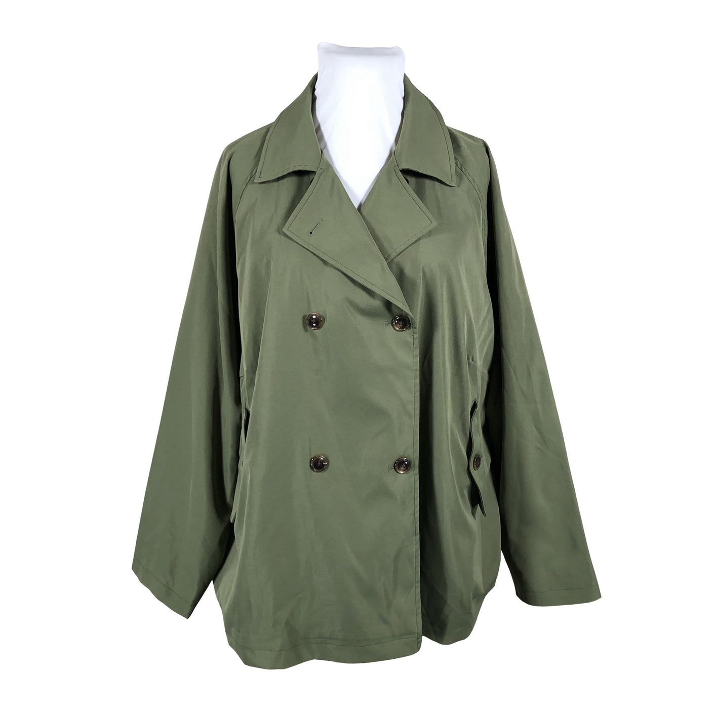 Unisex Zizzi - Trench coat, size 42 - Green (2)